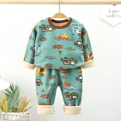 Conjunto de Ropa Térmica Infantil Algodón con Forro Polar Engrosado - Image 3