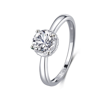 Anillo de Plata 925 con Diamantes Incrustados Clásico - Image 6