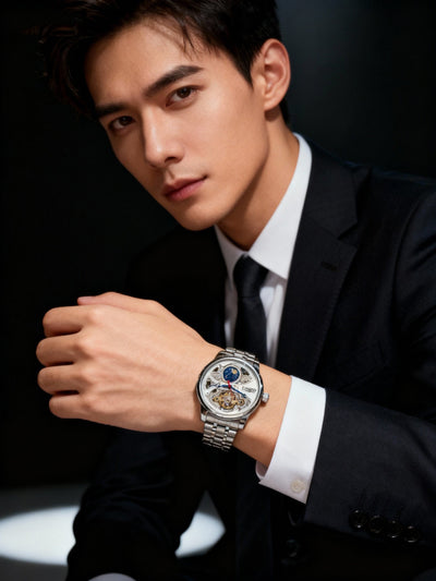 Reloj Automático Tourbillon con Fases Lunares y Diseño Calado - Image 18