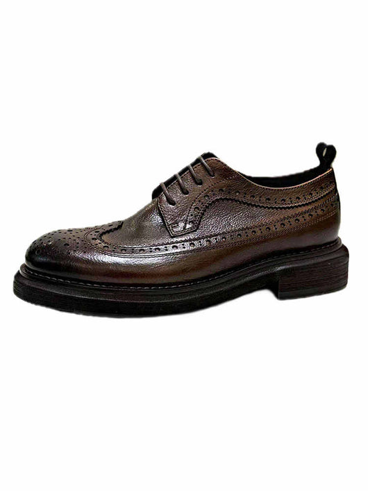 Zapatos Brogue Elevadores de Cuero para Hombre con Suela Reforzada - Image 5