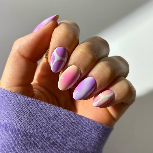 Uñas Postizas Francesas Mariposa Púrpura con Borde Negro - Stickers de Uñas Premium - Image 19