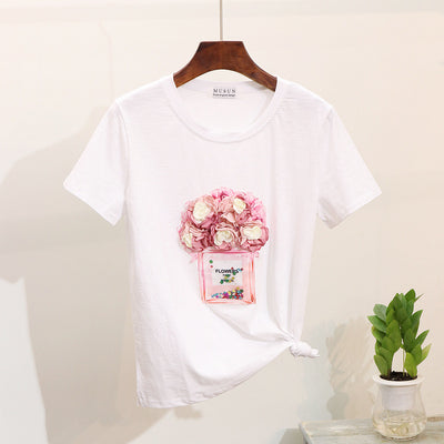 Conjunto Denim con Botella de Perfume Floral y Camiseta Estampada Lentejuelas - Image 20