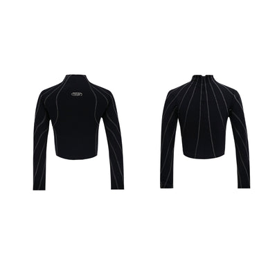 Polera Cuello Alto Ajustada - Image 8