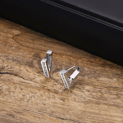 Arete Triangular de Acero Inoxidable con Símbolo Viking Geométrico - Image 25