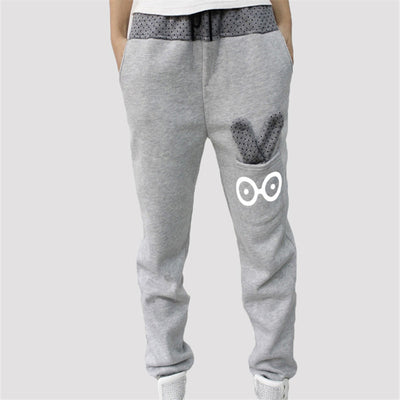 Pantalones Harem Deportivos Cómodos para Mujer con Diseño de Conejo - Image 7