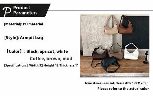 Bolsa de Moda Texturizada en Forma de Media Luna para Axila - Image 11