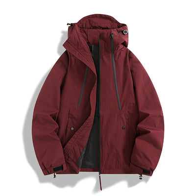 Chaqueta Bomber Impermeable y Cortavientos para Parejas - Diseño Color Block Casual - Image 12