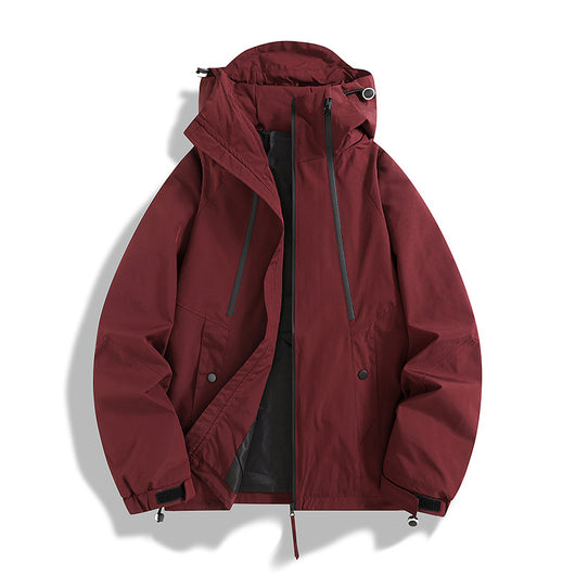 Chaqueta Bomber Impermeable y Cortavientos para Parejas - Diseño Color Block Casual - Image 12