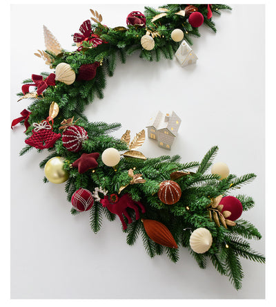 Decoración Navideña 27M Esferas de Terciopelo con Ratán - Image 12