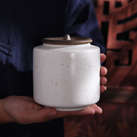 Lata de Té Cerámica Sellada Retro Tricolor Pequeña - Image 4