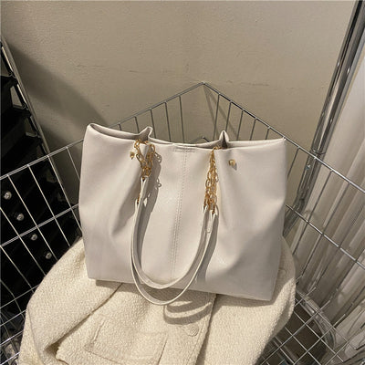 Bolsa Tote de Gran Capacidad con Cadena de Hombro - Diseño Suave Premium