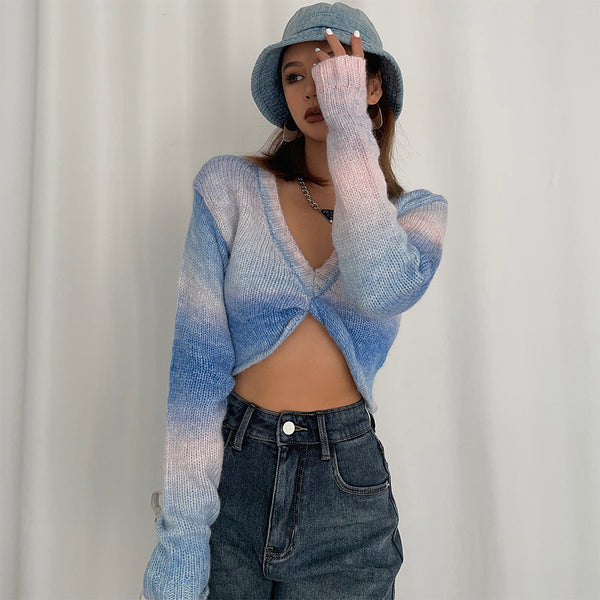 Suéter Oversize Cuello V Suave y Cómodo para Mujer