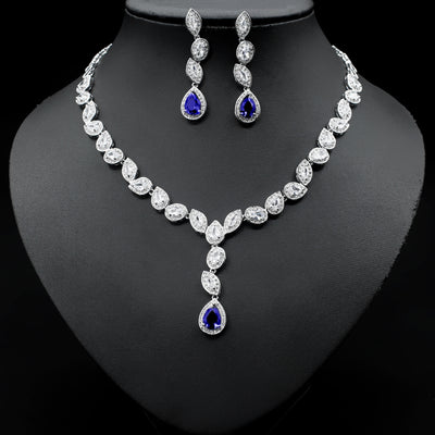 Conjunto de Collar, Aretes y Pulsera de Circonia Cúbica - Joyería Nupcial Elegante - Image 9