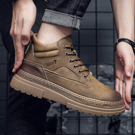 Botas Altas Estilo Británico para Hombre con Suela Reforzada