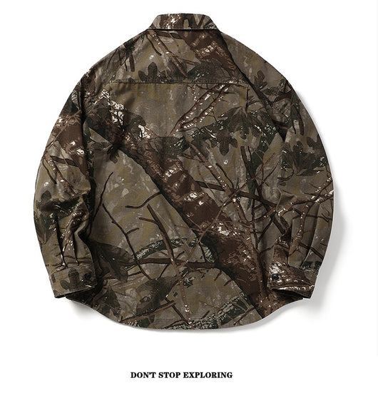 Camisa de Camuflaje Holgada de Manga Larga para Hombre - Image 18