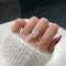 Anillo de Plata con Diamante Ovalado Grande para Mujer