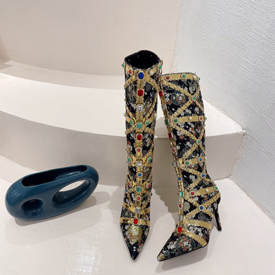 Tacones Stiletto con Cristales Brillantes - Zapatos de Tacón Alto para Mujer - Image 10