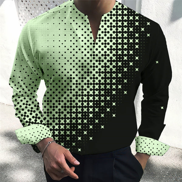 Camisa Casual Slim Fit Talla Grande para Hombre con Diseño 3D - Image 6