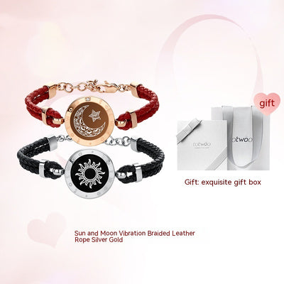 Pulsera Magnética de Cuero y Cuerda para Parejas con Inducción Interactiva - Image 6