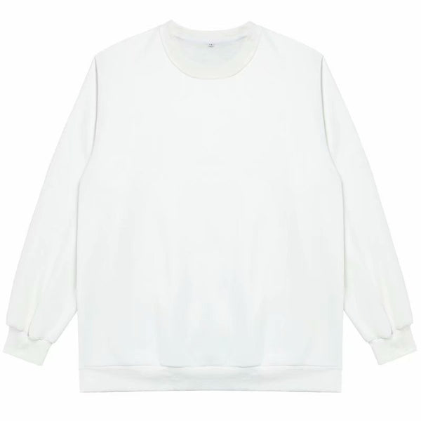 Suéter Cuello Redondo Estilo Hong Kong Oversized para Parejas