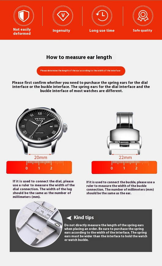 Accesorios de Reloj en Acero Inoxidable 304 Curvado - Image 7
