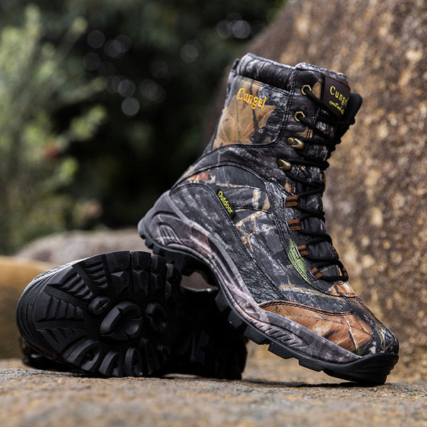 Botas Martin Altas Camuflaje Antideslizantes con Protección de Impacto