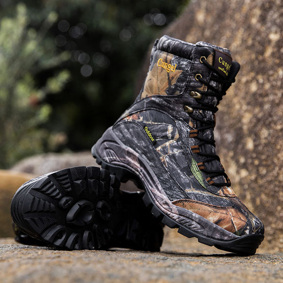 Botas Martin Altas Camuflaje Antideslizantes con Protección de Impacto