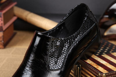 Zapatos Oxford Puntiagudos de Cuero Brillante - Estilo Británico Moderno para Hombre - Image 16