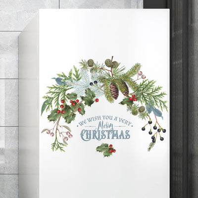Adhesivo Decorativo Rama de Pino Navideño con Piñas para Ventanas y Paredes - Image 12
