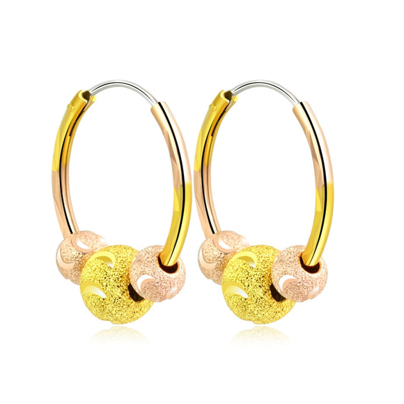 Aretes de Plata 925 con Baño de Oro 18k para Mujer
