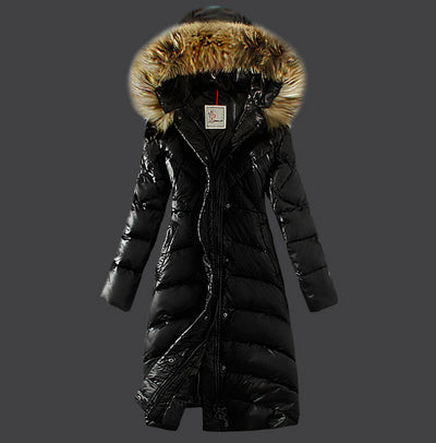 Abrigo Slim Tallas Grandes con Cuello de Piel de Mapache - Image 5