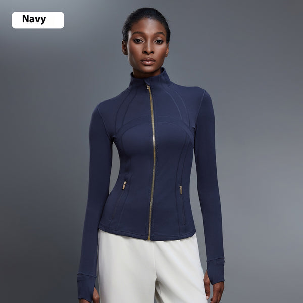Chaqueta Deportiva Impermeable con Cuello Alto para Yoga y Running - Image 5