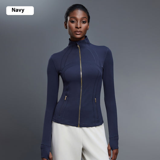 Chaqueta Deportiva Impermeable con Cuello Alto para Yoga y Running - Image 5