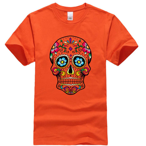 Camiseta Casual Estampado Calavera Manga Corta - Image 2