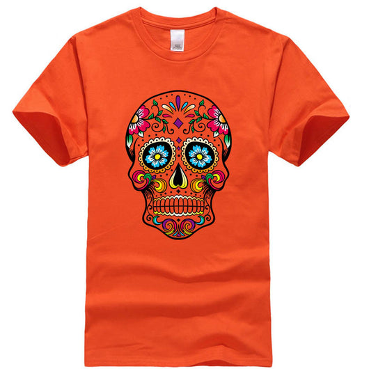 Camiseta Casual Estampado Calavera Manga Corta - Image 2