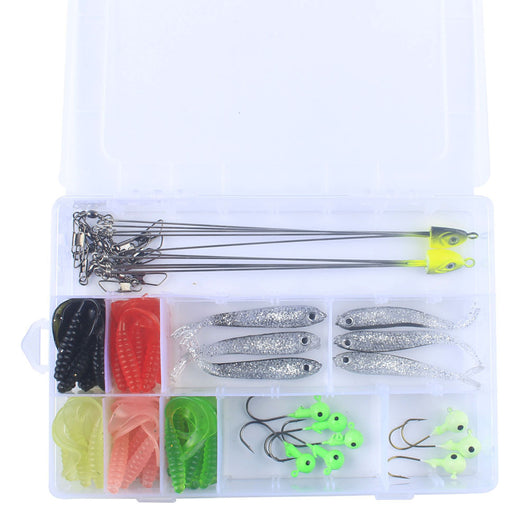 Kit Completo de Pesca Texas con Anzuelos Plomados y Cebos Suaves - Image 10