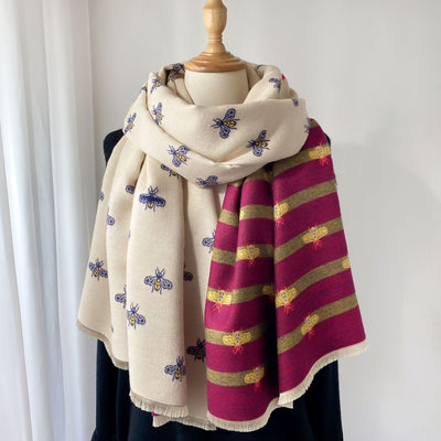 Pashmina Elegante con Flecos para Otoño e Invierno - Complemento Versátil para Mujer - Image 4