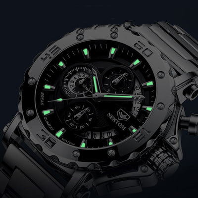 Reloj de Cuarzo Resistente al Agua con Esfera Luminosa y Correa de Acero - Image 5