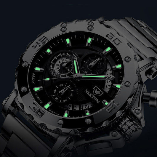 Reloj de Cuarzo Resistente al Agua con Esfera Luminosa y Correa de Acero - Image 5
