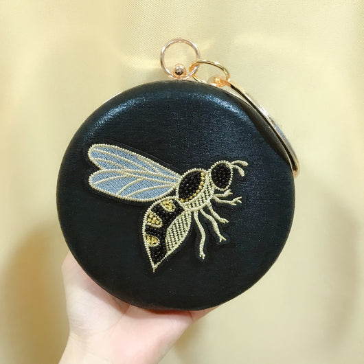 Cartera de Fiesta con Abalorios y Bordado de Abeja - Image 37
