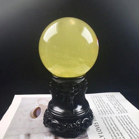 Esfera de Topacio Natural del Mar de China Oriental con Base - Ornamento Decorativo - Image 9