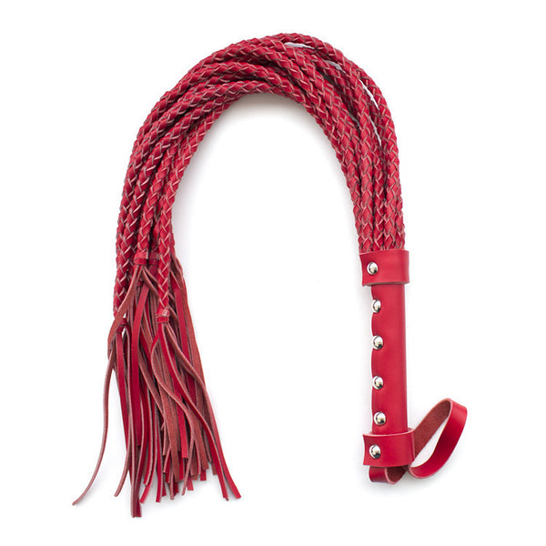 Látigo de Cuero Artesanal Negro para Espectáculos y Accesorios de Escena - Image 3