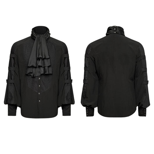 Camisa Gótica Vintage para Hombre con Cuello y Estampado Floral - Image 10