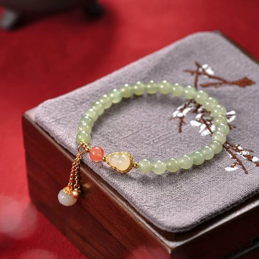 Pulsera para Mujer Qingshui con Calabaza Dorada - Elegancia y Prosperidad - Image 6