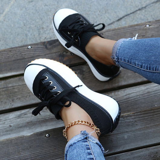 Zapatillas Planas Casual con Punta Redonda y Plataforma Gruesa - Image 15