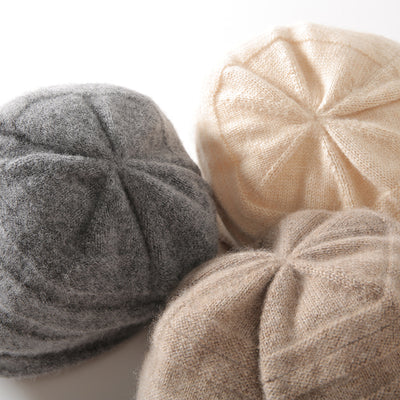 Gorro de Cachemira Liso Versátil para Mujer - Image 14