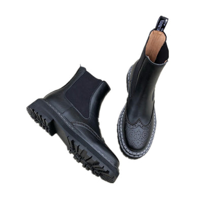 Botas Martin Gruesas Talladas para Mujer - Botines Versátiles Estudiante - Image 5