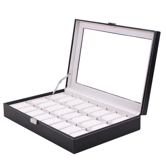 Caja Organizadora para Relojes 24 Compartimentos con Tapa de Cristal - Image 9