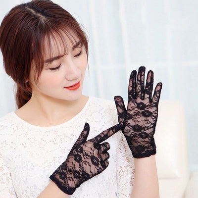 Guantes de Satén y Encaje Elegantes para Mujer - Image 7