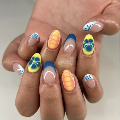 Uñas Postizas Francesas Mariposa Púrpura con Borde Negro - Stickers de Uñas Premium - Image 18